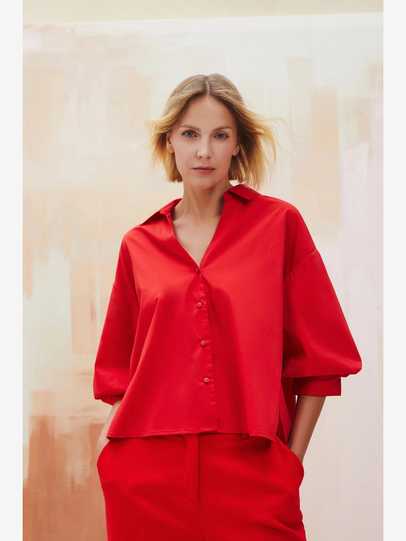 Moodo Piros női blúz Moodo