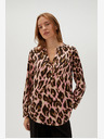 Moodo Barna és rózsaszín női mintás blúz Moodo