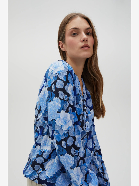Moodo Kék női virágos blúz Moodo