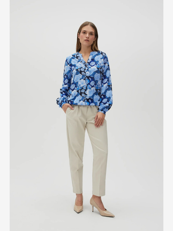 Moodo Kék női virágos blúz Moodo