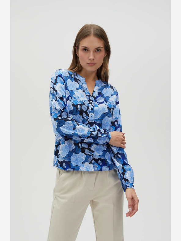 Moodo Kék női virágos blúz Moodo