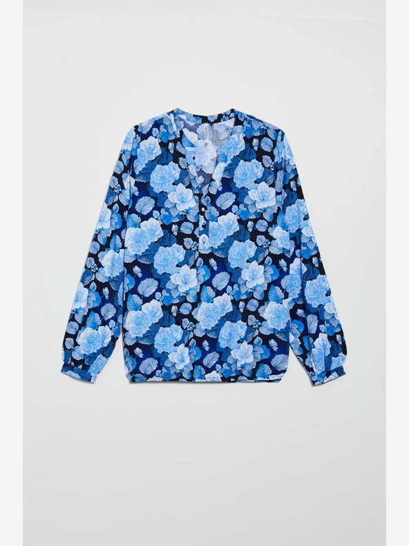 Moodo Kék női virágos blúz Moodo