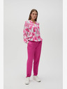 Moodo Fehér és rózsaszín női mintás blúz Moodo