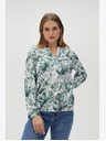 Moodo Fehér és zöld női mintás blúz Moodo