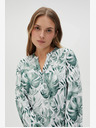 Moodo Fehér és zöld női mintás blúz Moodo