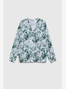 Moodo Fehér és zöld női mintás blúz Moodo