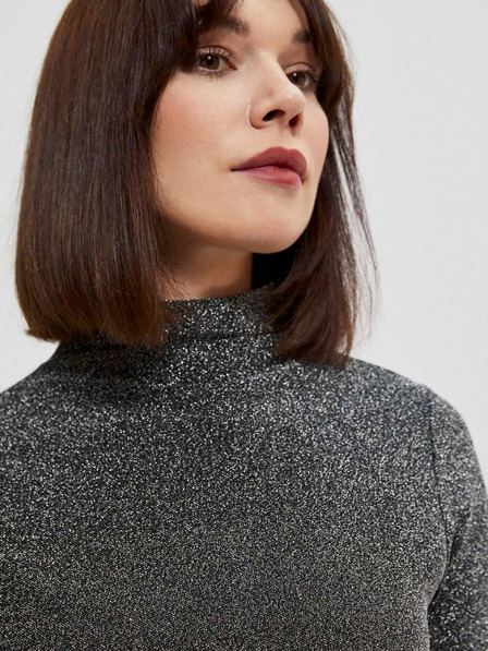 Moodo Fekete női blúz fémszállal Moodo