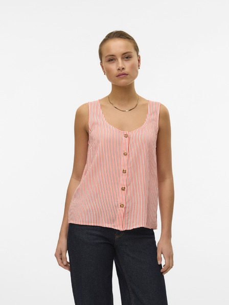 Vero Moda Fehér és narancssárga női csíkos blúz Vero Moda