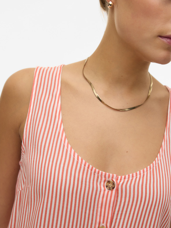 Vero Moda Fehér és narancssárga női csíkos blúz Vero Moda