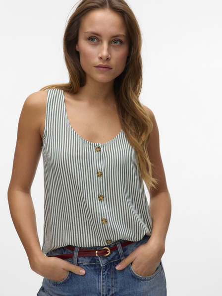 Vero Moda Fehér és zöld Vero Moda női csíkos blúz BUMPY
