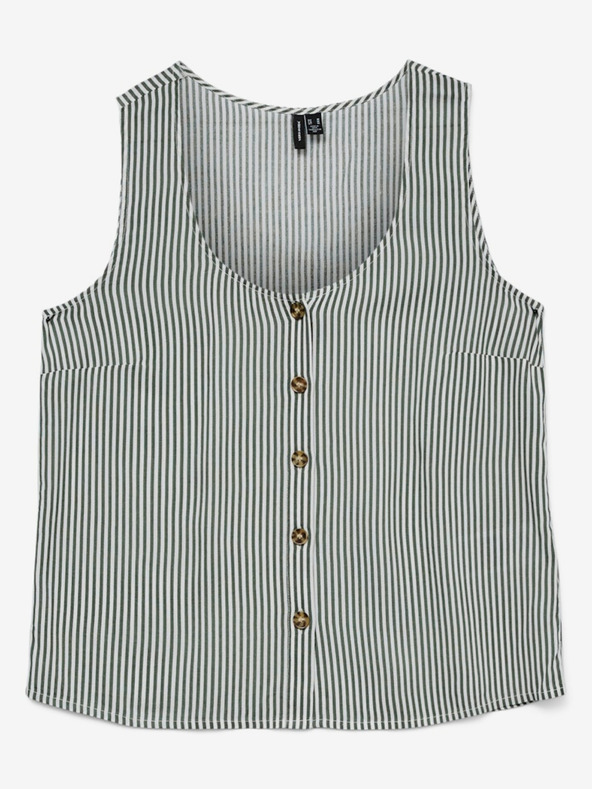 Vero Moda Fehér és zöld Vero Moda női csíkos blúz BUMPY