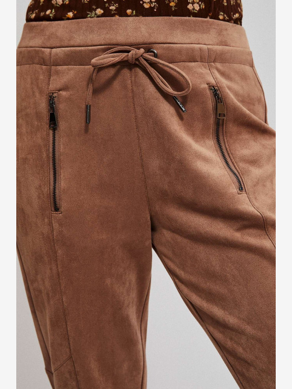 Moodo Barna női szarvasbőr melegítőnadrág Moodo