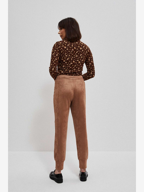 Moodo Barna női szarvasbőr melegítőnadrág Moodo