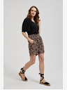 Moodo Fekete női virágos rövidnadrág Moodo