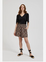 Moodo Fekete női virágos rövidnadrág Moodo