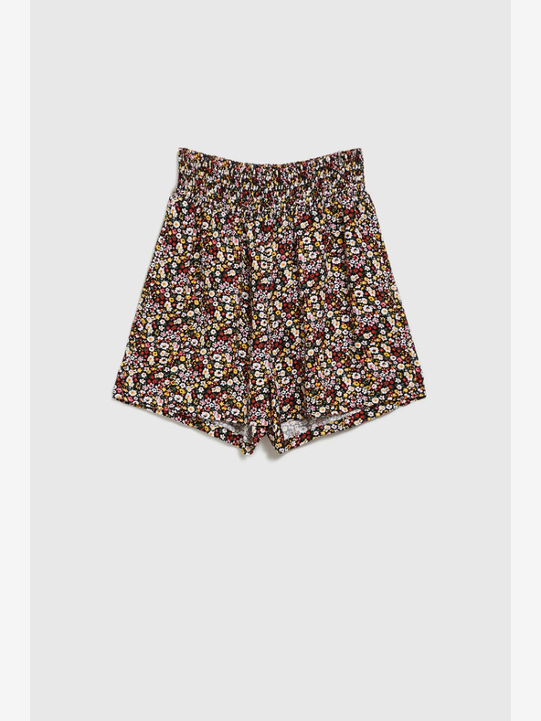 Moodo Fekete női virágos rövidnadrág Moodo