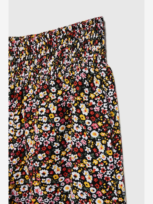 Moodo Fekete női virágos rövidnadrág Moodo