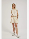 Moodo Bézs női melegítőnadrág rövidnadrág Moodo