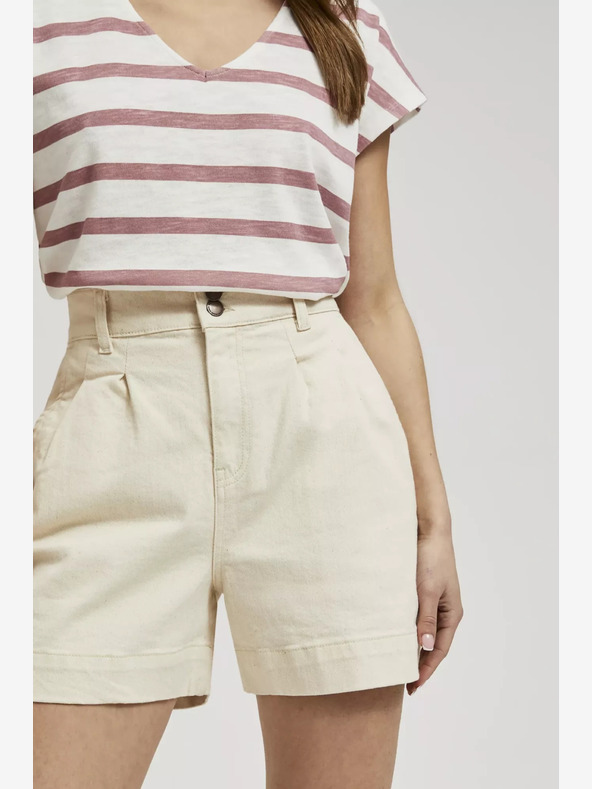 Moodo Bézs női rövidnadrág Moodo