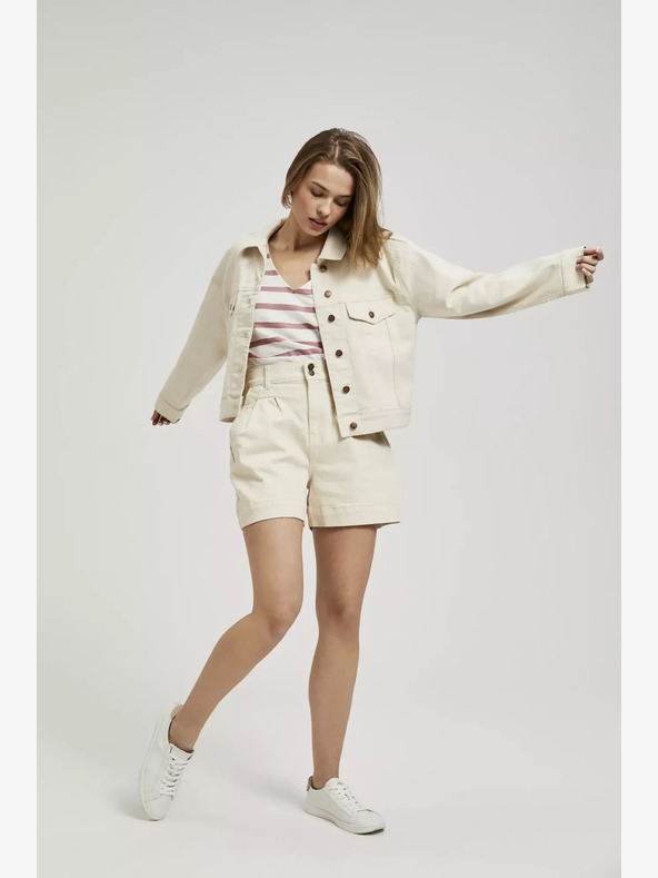 Moodo Bézs női rövidnadrág Moodo