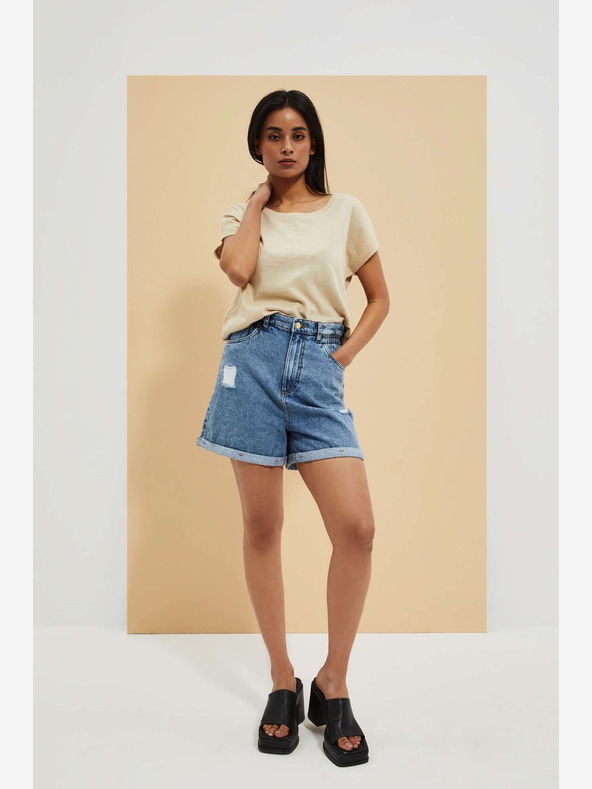 Moodo Kék női farmer rövidnadrág Moodo