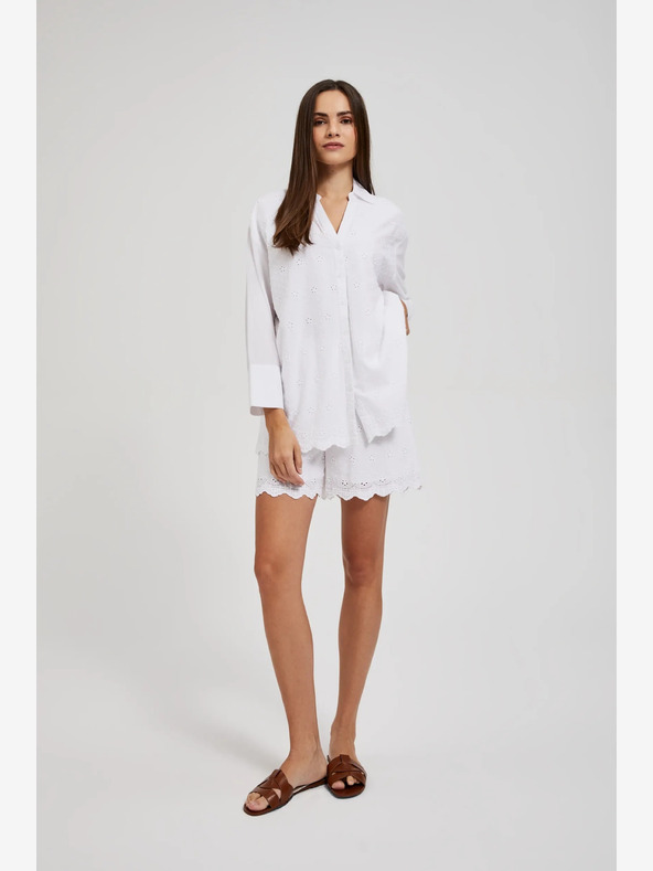 Moodo Fehér női rövidnadrág Moodo