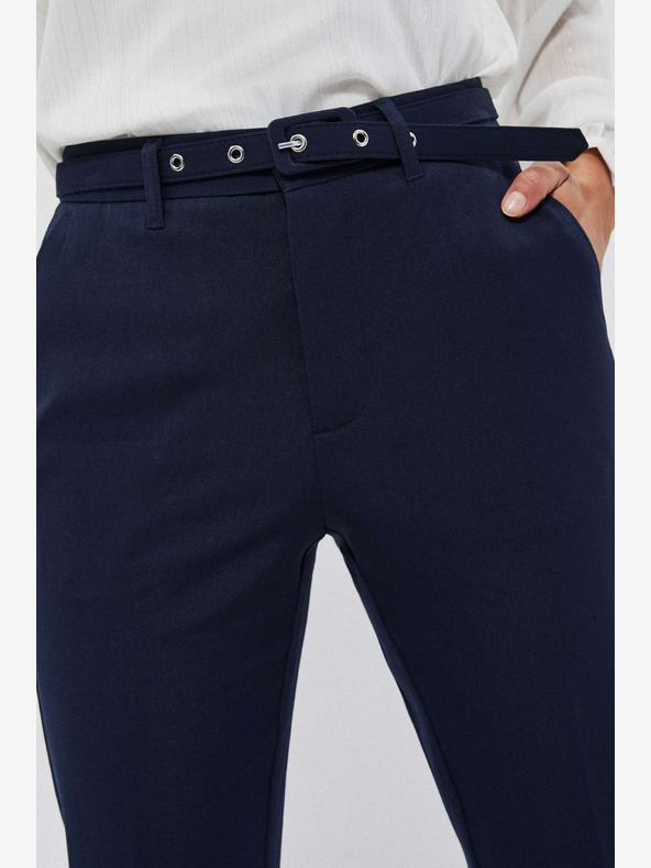 Moodo Sötétkék női nadrág övvel Moodo