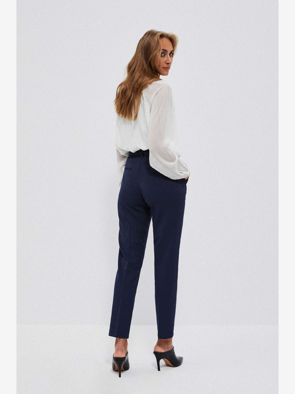 Moodo Sötétkék női nadrág övvel Moodo