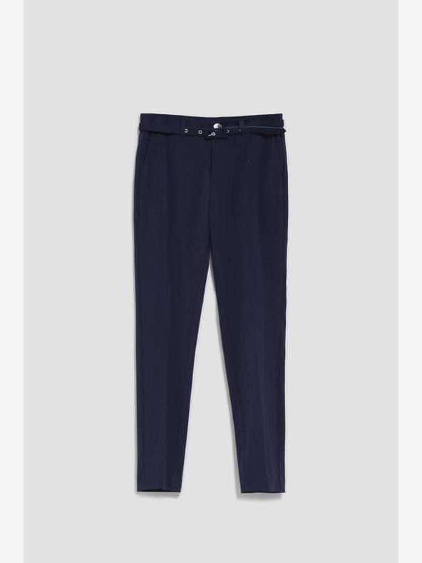 Moodo Sötétkék női nadrág övvel Moodo