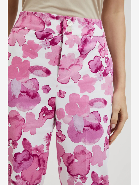 Moodo Rózsaszín női virágos nadrág Moodo
