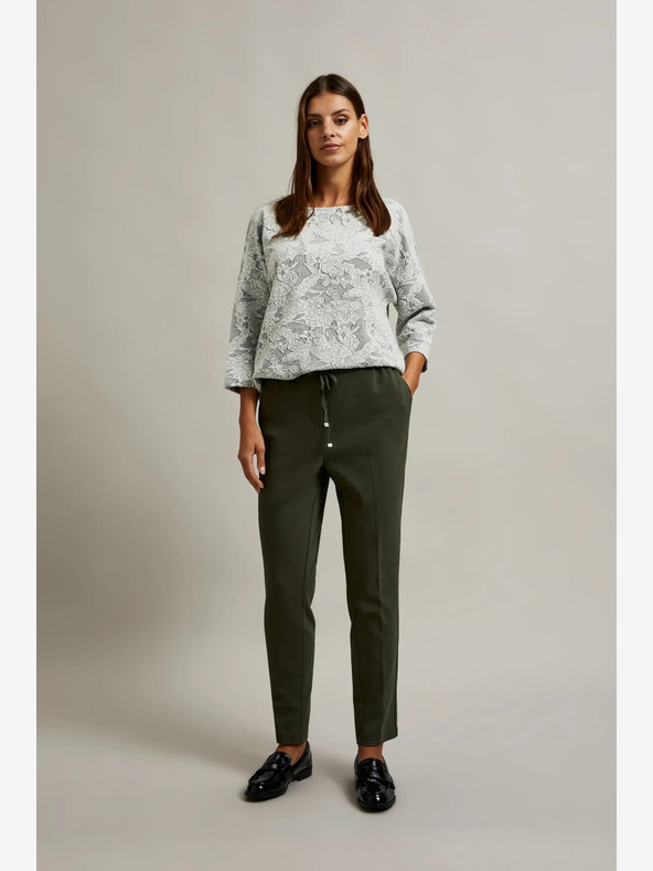 Moodo Moodo sötétzöld női nadrág