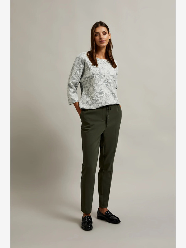 Moodo Moodo sötétzöld női nadrág