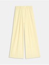 Marks & Spencer Széles szárú szövött nadrág pliszírozott elülsővel Marks & Spencer sárga