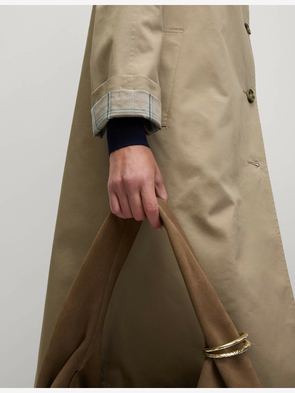 Marks & Spencer Stormwear™ meghosszabbított autóskabát, magas pamutszövetből Marks & Spencer bézs színű