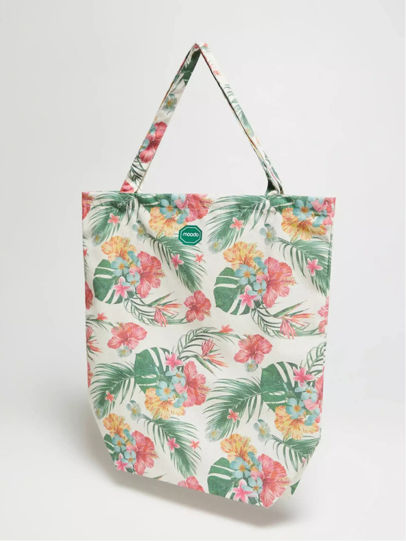 Moodo Krém és zöld női mintás táska Moodo