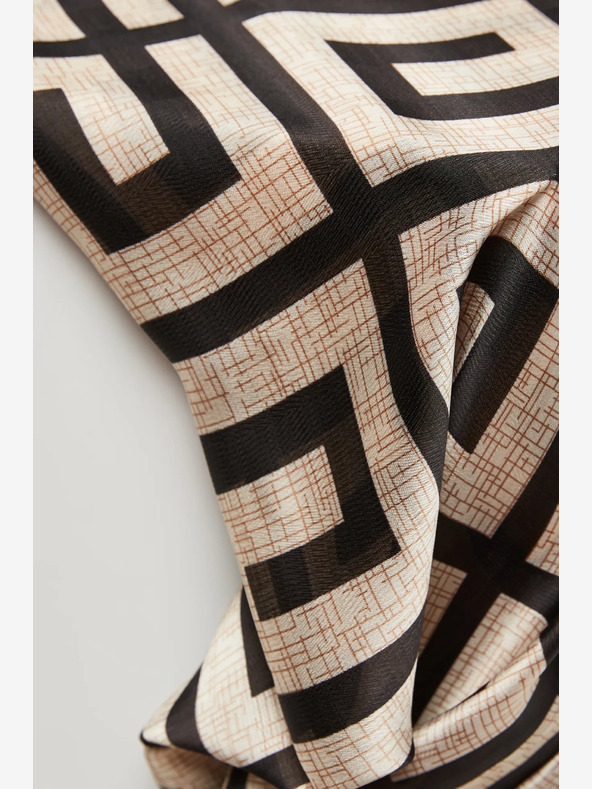 Moodo Bézs és fekete női mintás sál Moodo