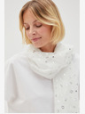 Moodo Fehér női pöttyös sál Moodo