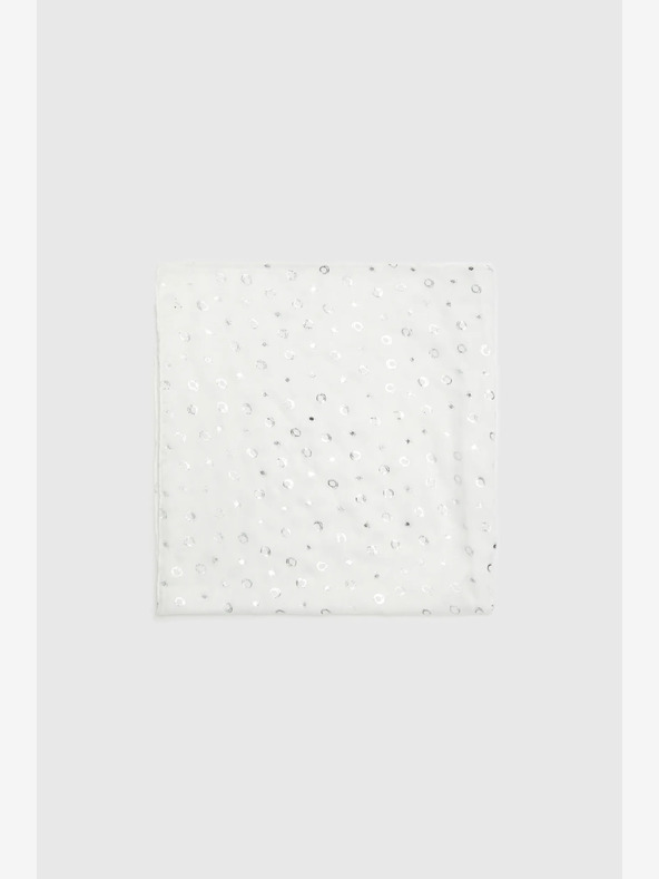 Moodo Fehér női pöttyös sál Moodo