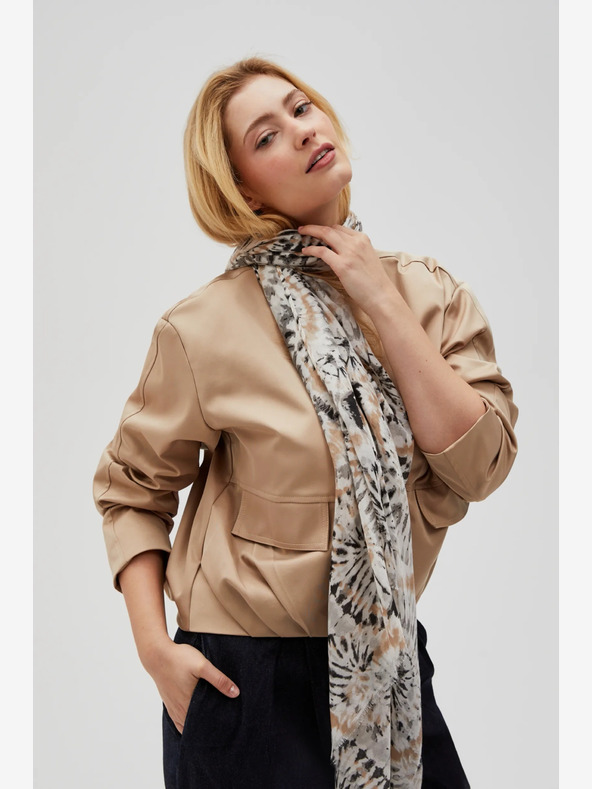 Moodo Bézs színű női mintás sál Moodo
