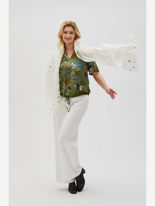 Moodo Fehér női mintás sál Moodo