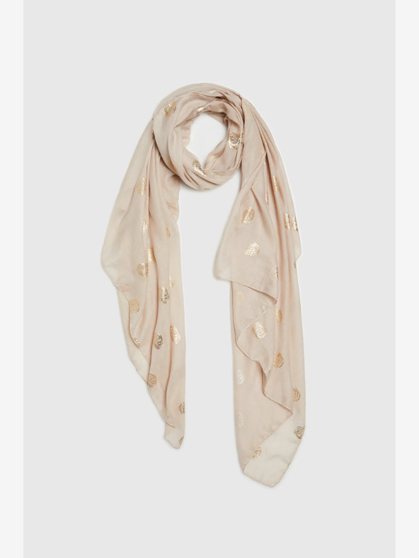 Moodo Bézs színű női pöttyös sál Moodo