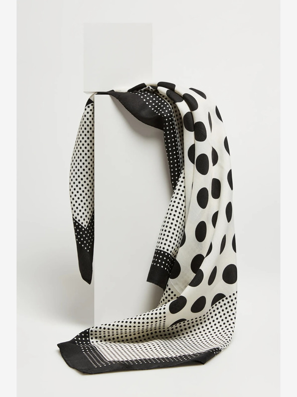 Moodo Fehér és fekete női mintás sál Moodo