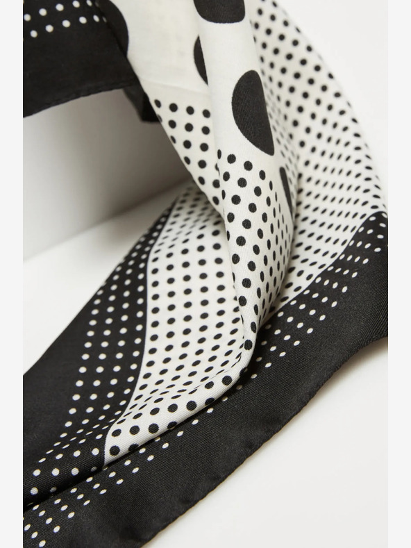 Moodo Fehér és fekete női mintás sál Moodo