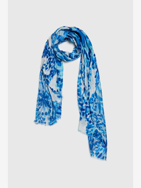 Moodo Fehér és kék női mintás sál Moodo