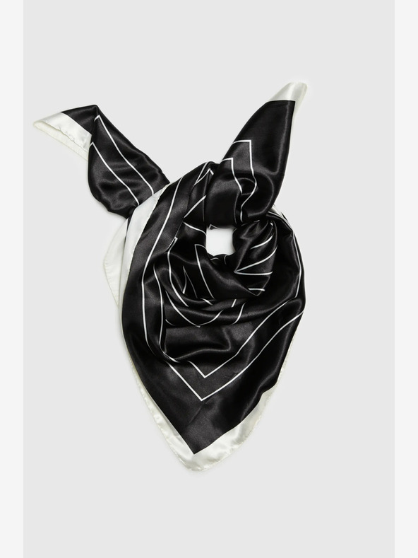 Moodo Fehér és fekete női mintás sál Moodo