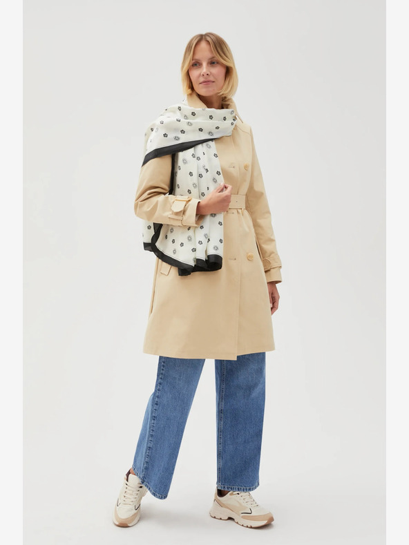 Moodo Fekete-fehér női virágos sál Moodo