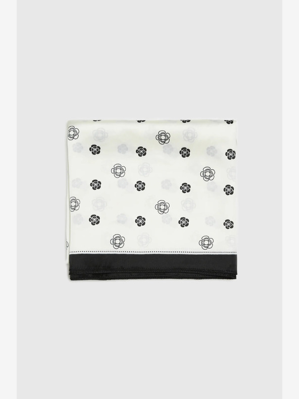 Moodo Fekete-fehér női virágos sál Moodo