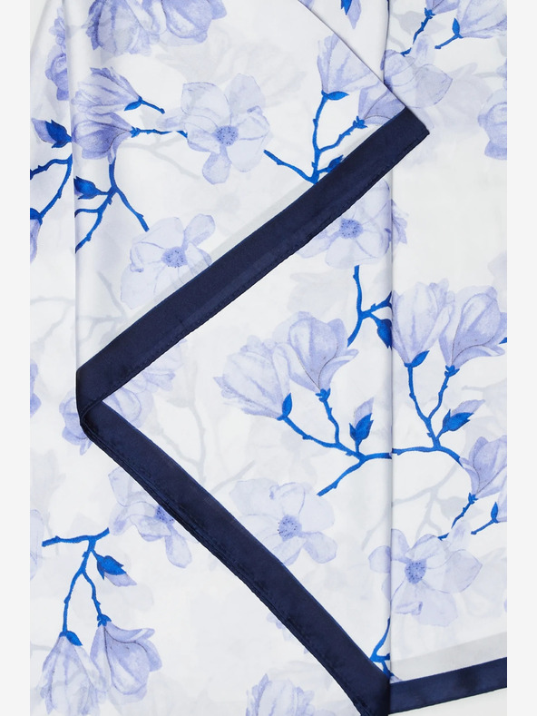 Moodo Fehér és kék női virágos sál Moodo