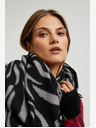 Moodo Moodo szürke és fekete női mintás sál