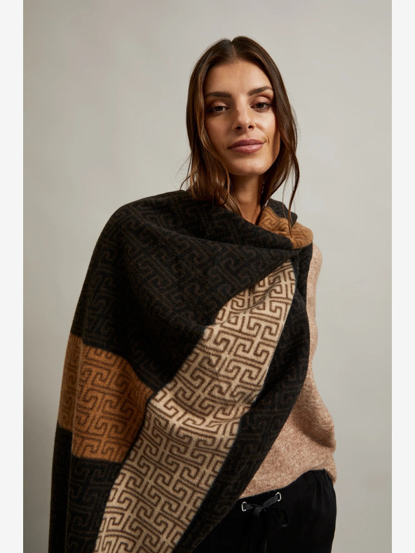 Moodo Barna és fekete női mintás női sál Moodo